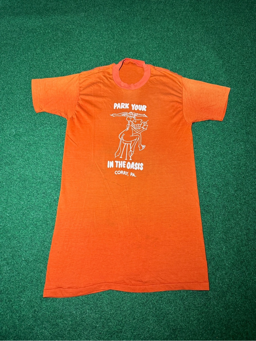 Park Your Ass Vintage Bar T Shirt Oasis Corry Pa 70s 80s XS/S Retro Grunge Punk